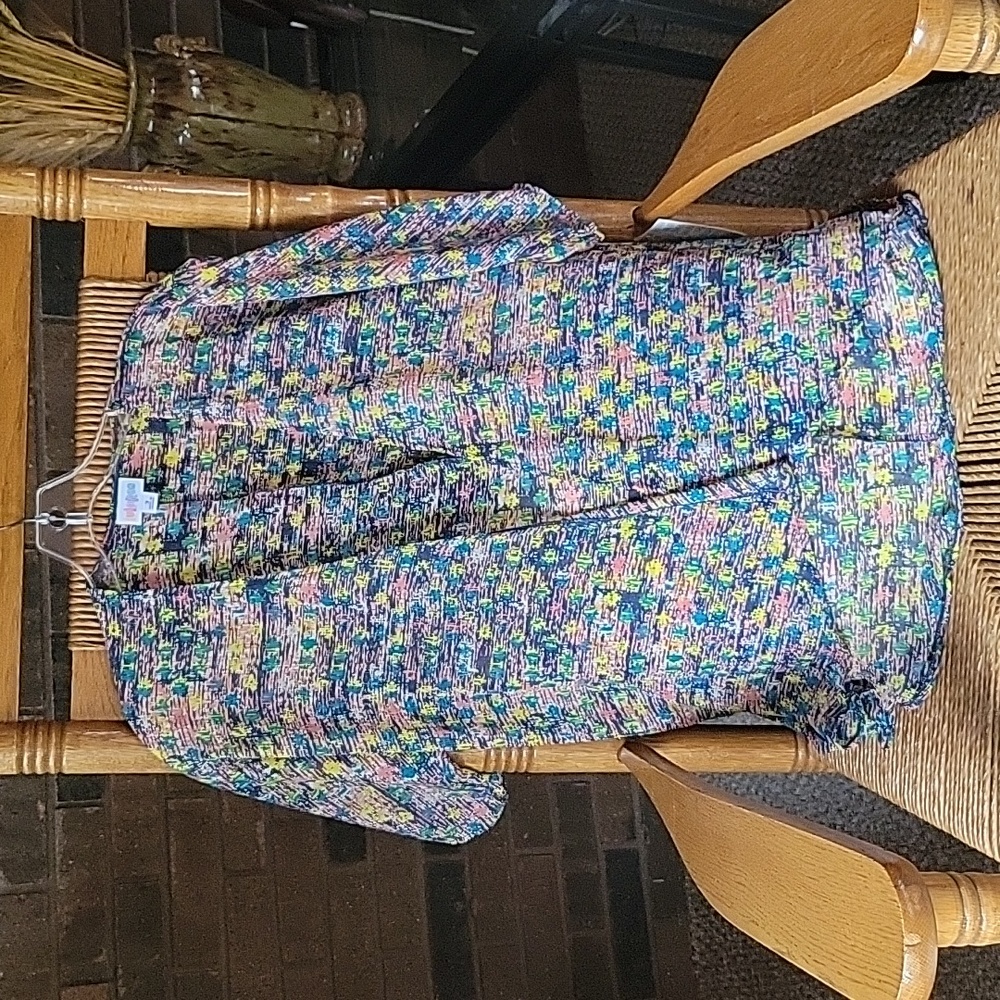 LuLaRoe Bianka, multicolored coverup shawl, size 3 (girls 10-12)